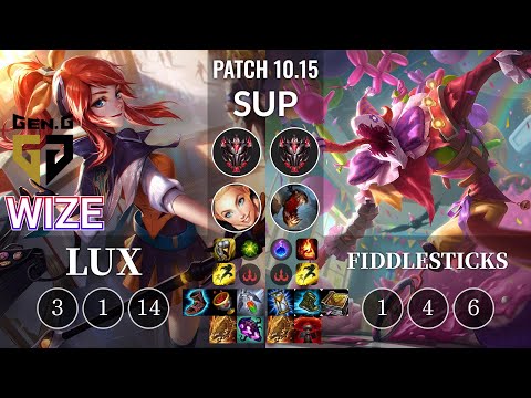 GEN Wize Lux vs Fiddlesticks Sup - KR Patch 10.15