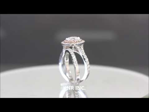 14K White Gold Cushion Cut Diamond Engagement Ring And Band 1.90ct H-VS2 EGL USA - KNR INC - 1007