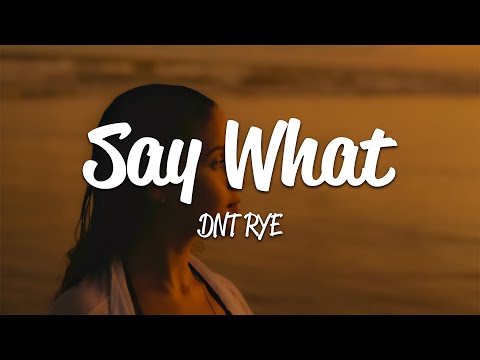 DNT RYE - Say What (Lyrics)