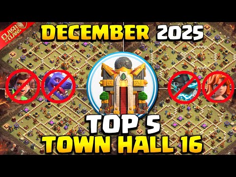TOP 5! NEW Best Town Hall 16 (TH16) Base Layout + Link 2025 | TH16 War/CWL BASE | Clash of Clans 