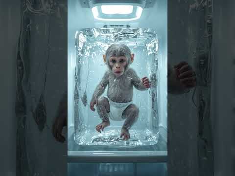 Little Monkey Pranks Mom with Laundry Gel #shorts