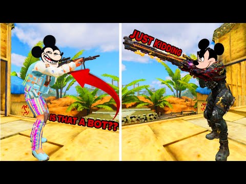 Acting Like A BOT Then POPPING OFF With A SNIPER (MICKEY MOUSE VERSION)