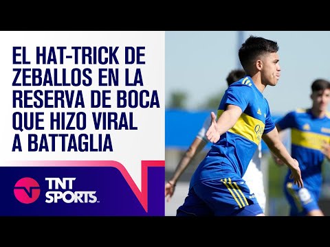 El HAT-TRICK de EXEQUIEL ZEBALLOS en la RESERVA de BOCA que hizo VIRAL a BATTAGLIA ⚽💥