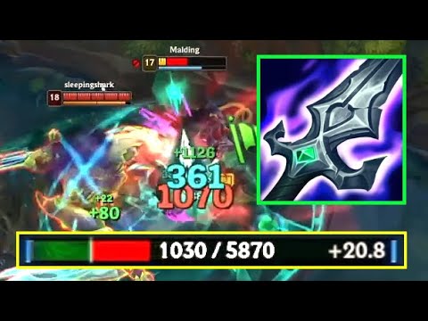 Shyvana killing 5870 HP Tank in 8 seconds.