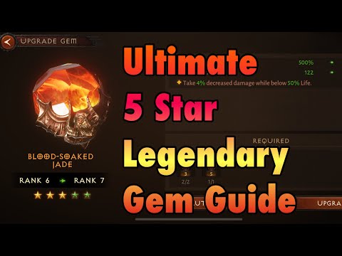 Diablo Immortal LEGENDARY GEM GUIDE How To Rank Two Star Five Star Legendary Gems up