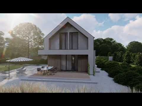 Z478 - Gotowy projekt domu z poddaszem użytkowym we współczesnym stylu do 88 m2