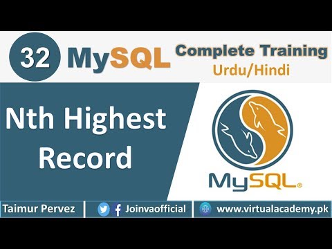 Select Nth Highest Record in MySQL | MySQL Highest Record | 32
