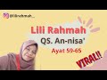 Lili Rahmah Murottal Iramah Jiharka QS An Nisa Ayat 59 65