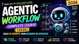 Agentic Workflow Complete Course (2026) | Build AI Agents from Beginner to Advanced