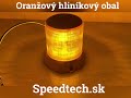 LED maják oranžový 12/24V - 96x1W LED / oranžový hliníkový obal / ECE R65 / na pevnú montáž (ø124x127mm) - Video Youtube