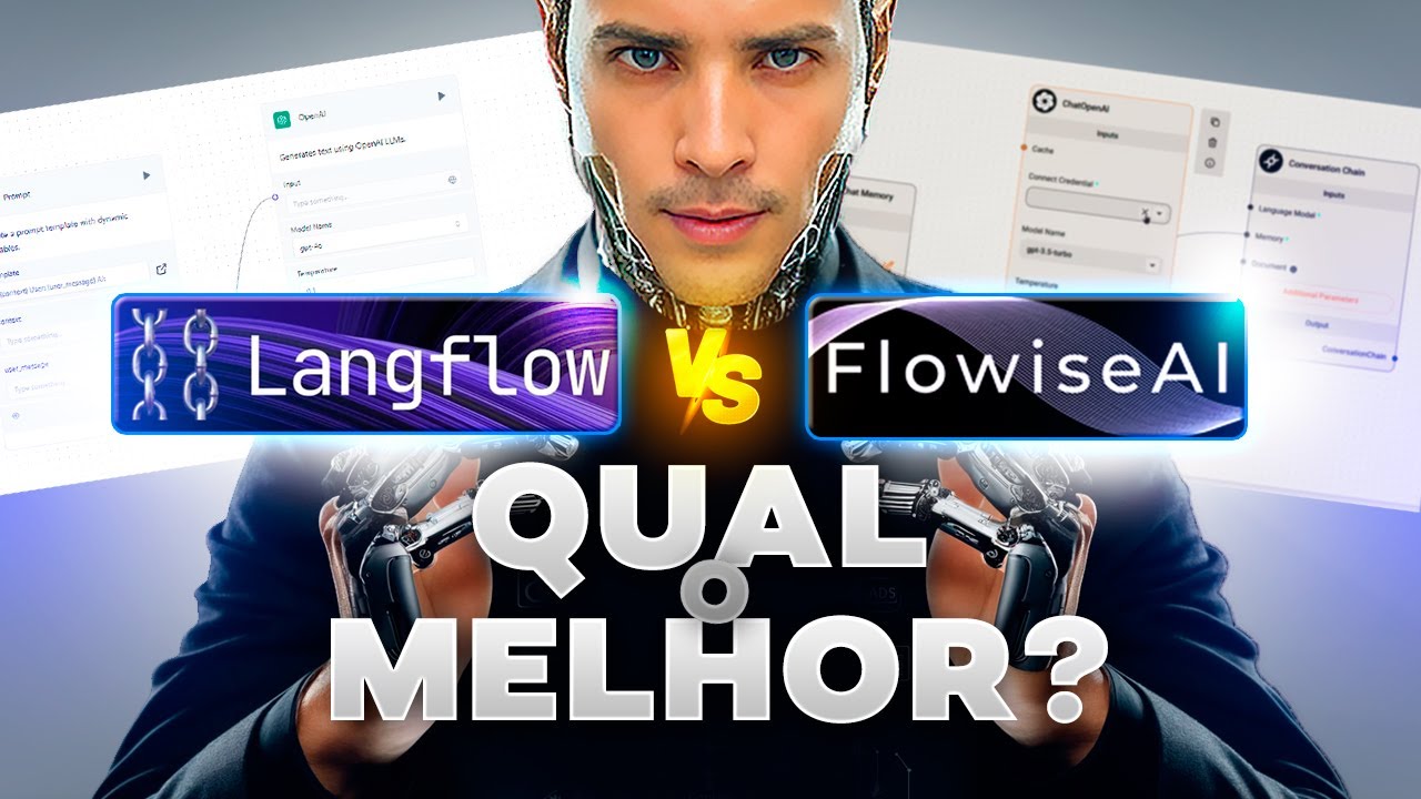 LangChain: LangFlow e Flowise - QUAL É O MELHOR?