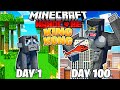 I Survived 100 DAYS as KING KONG in HARDCORE Minecraft!