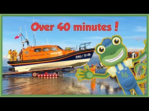 Gecko Meets a Lifeboat and More Big Vehicles For Children | Gecko's Real Vehicles