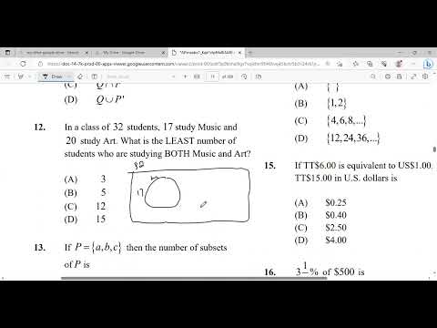 CXC MATHS PAPER 1 2023
