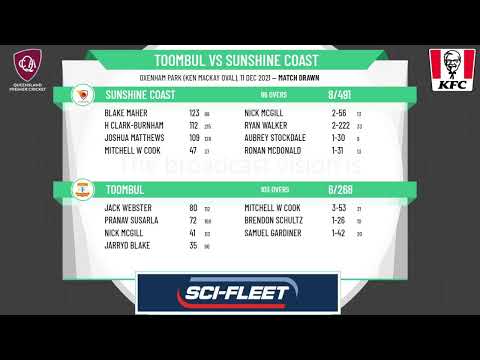 KFC Qld Premier Cricket - Sci-Fleet Motors First Grade Competition - Toombul v Sunshine Coast
