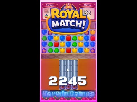 Royal Match Level 2245 - Hard Level - No Boosters Gameplay