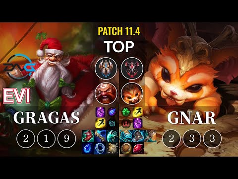 DFM Evi Gragas vs Gnar Top - KR Patch 11.4