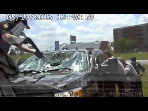 Dashcam Shows Police Chase Of Kidnapping Suspect Ends In Spinout