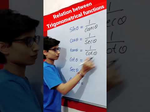 Relation b/w Trigonometrical functions | sin cos tan cot sec | #short | #shorts | #trigonometry