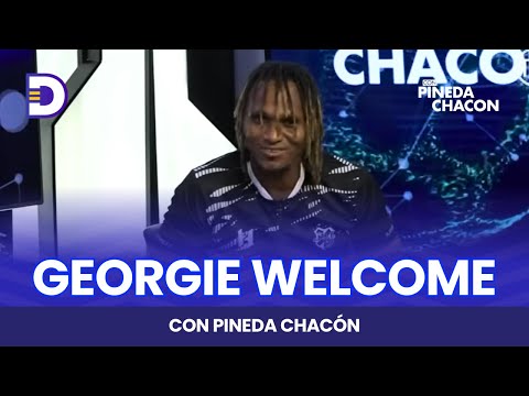 Con Pineda Chacón - Georgie Welcome, jugador Platense F. C.