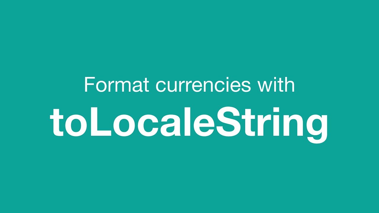 Quicktip ✨Format currencies with toLocaleString