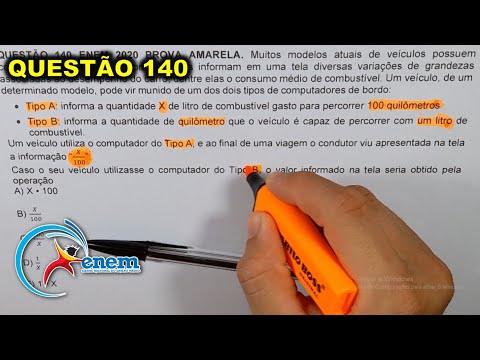 🔵 ENEM 2020 QUESTÃO 140 PROVA AMARELA. Muitos modelos atuais de veículos possuem computador de bordo