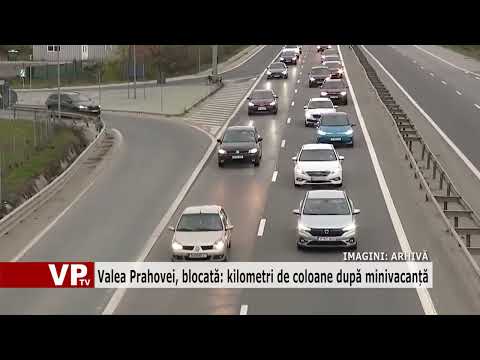 Valea Prahovei, blocată: kilometri de coloane după minivacanță