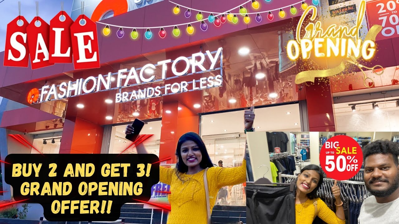 Watch video Exploring New Fashion Factory in ECR 😍| 20-70% offers for brands | Discount sales in Fashion Factory Now Exploring New Fashion Factory in ECR 😍| 20-70% offers for brands | Discount sales in Fashion Factory