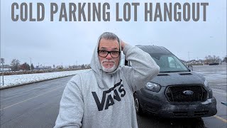 FIRST SNOW FALL | Cold Parking Lot HANGOUT 🥶