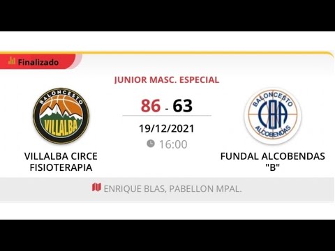 Junior masc A VILLALBA CIRCE FISIOTERAPIA - FUNDAL ALCOBENDAS