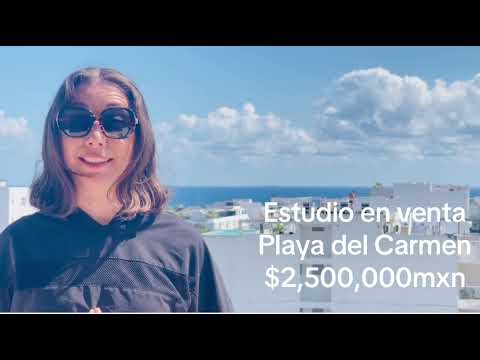 Estudio en venta en Playa del Carmen, vista al mar 