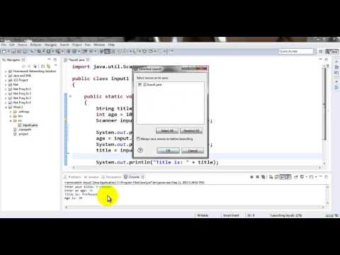Java Tutorial Accepting String Input From User On Prompt