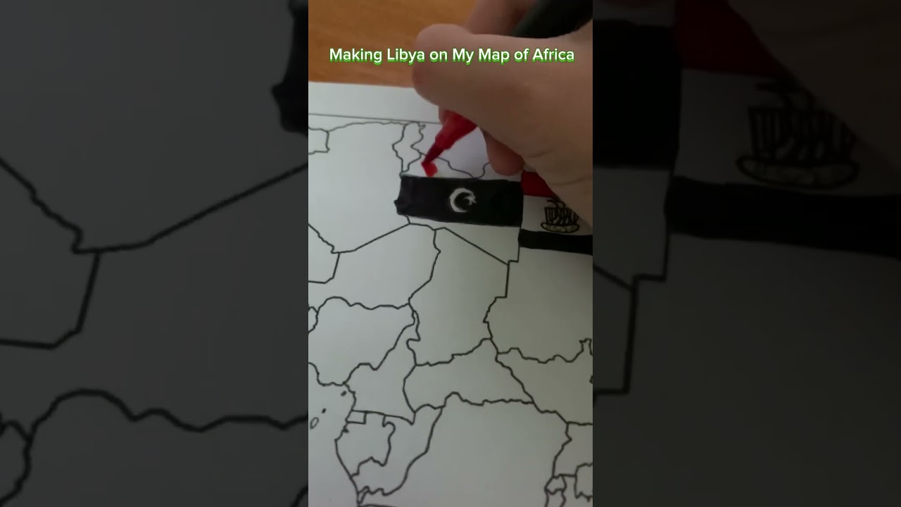 Making Libya on Ny Map of Africa #libya #maps #flag #mapmaker #flagmap #art #worldmaps #countrymap