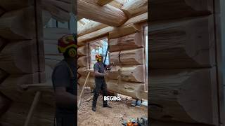 How is an entirely wooden house built? #shorts