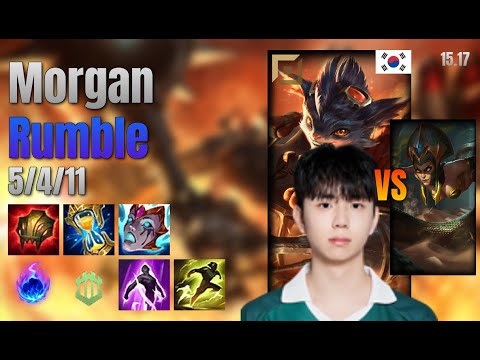 Morgan Top Rumble vs Cassiopeia lol KR solo rank Full Game 15.17 | 모건 럼블 vs 카시오페아