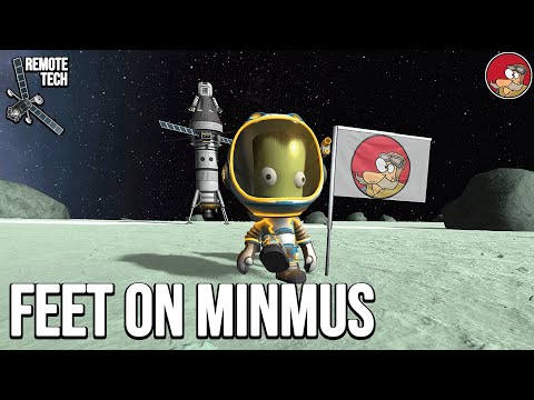 Getting to Minmus for the first time in KSP in 2023