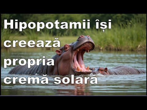 Hipopotamii își creează propria cremă solară