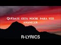 Blas Cantó - Voy a quedarme (LETRA) SPAIN EUROVISION 2021 Blas Cantó - Voy a quedarme (LETRA) SPAIN EUROVISION 2021