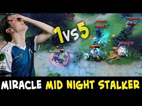 Miracle mid Night Stalker — 1 vs 5 EZ escape