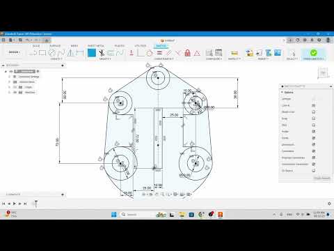 Simple 2d CAD Design || Exercise 6|| Autodesk Fusion 360