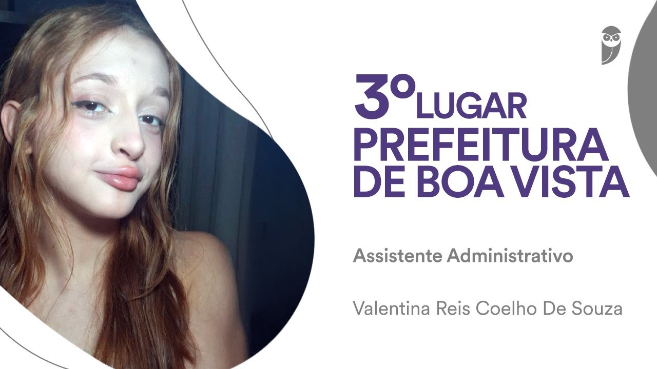 Pref. De Boa Vista: Conheça Valentina Reis, aprovada em 3° lugar para Assistente Administrativo