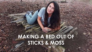 Making a Bed out of Sticks & Moss