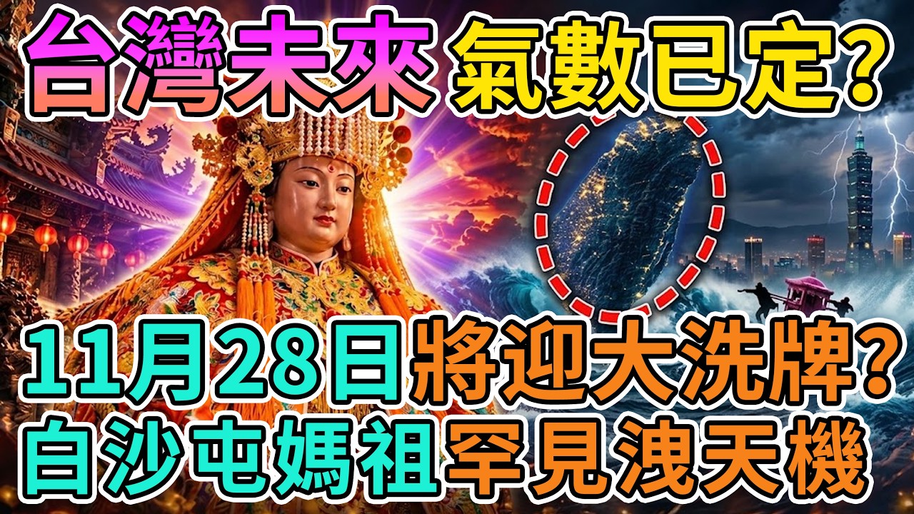 💥2026年11月28日台灣迎來驚天大變局？白沙屯媽祖「這支籤」早就看穿一切！11月底前千萬穩住，台灣未來4年氣數全曝光！#媽祖#台灣國運#115年大選#預言#接福穩住#農民曆#丙午赤馬年#2026
