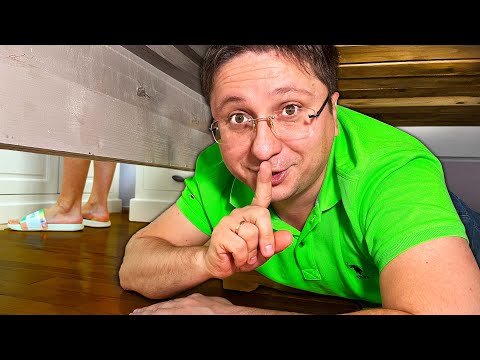🕵 I SPY ON MY WIFE and CHILDREN ⏰ ALL DAY UNDER THE BED 🛏️