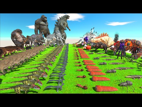 GODZILLA x KONG - Team Godzilla 2014 x King Kong + Dinosaur VS Team Bewilderbeast x Kamata Kun Kaiju