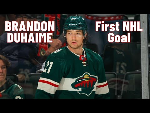 Brandon Duhaime #21 (Minnesota Wild) first NHL goal Oct 23, 2021