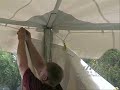 Celina 30 x 90 Classic Pole Tent with Galvanized Steel Poles and Striped Top