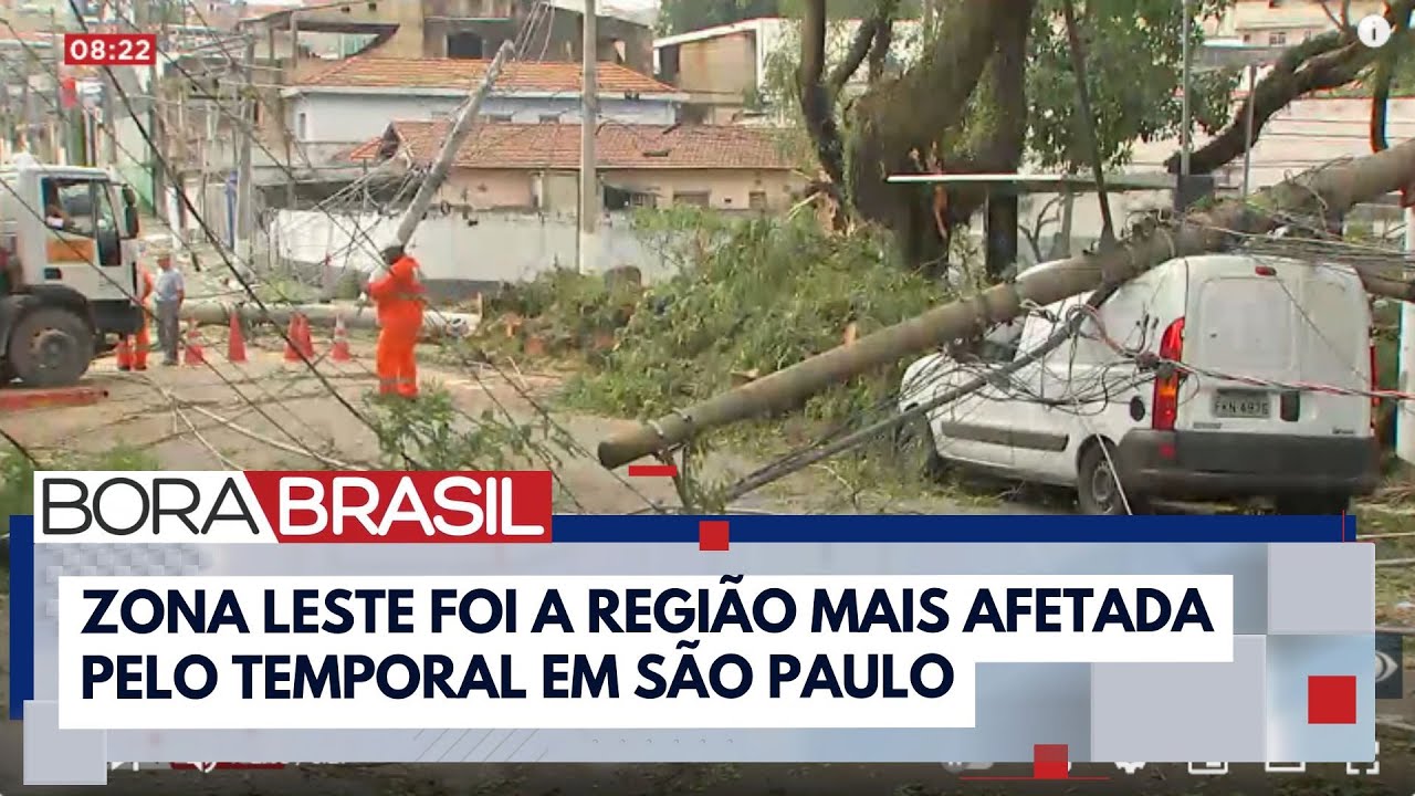 Ventos de 80 km/h e chuva com granizo causam estragos em SP