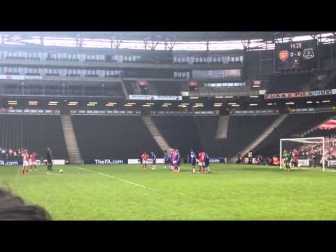 Arsenal v Everton. Ladies FA Cup final Kelly Smith's Freeki