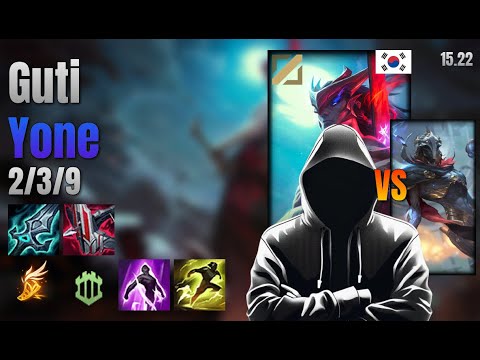 Guti Mid Yone vs Viktor lol KR solo rank Full Game 15.22 | Guti 요네 vs 빅토르